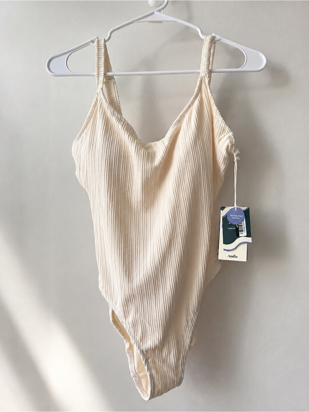 Andie The Copacabana One Piece Swimsuit Off White Size M NWT